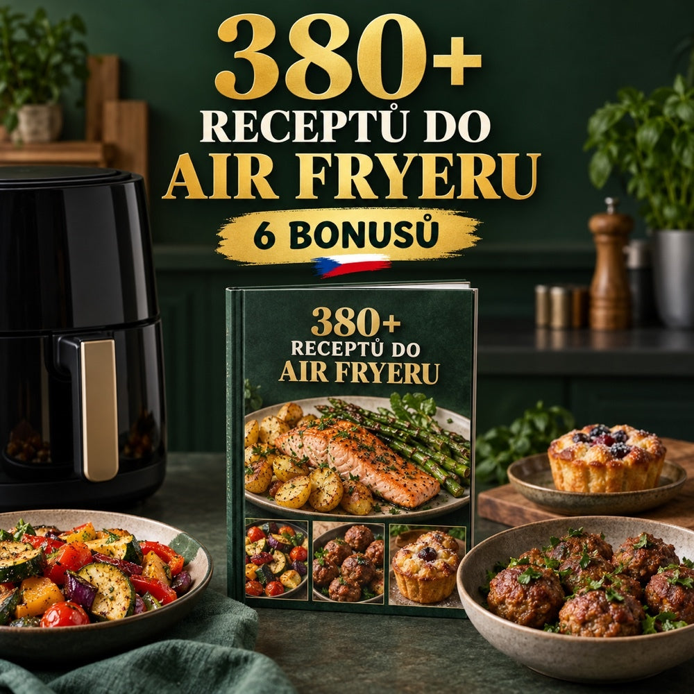 380+ receptů do horkovzdušné fritézy — 6 bonusů
